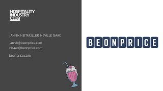 Hospitality Industry Club Virtual Sessions Presents Beonprice