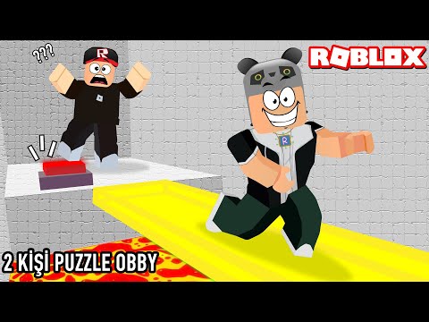 Heronpuppy ve Panda İki Kişi Puzzle Obby Oynuyoruz - Panda ile Roblox Teamwork Puzzles