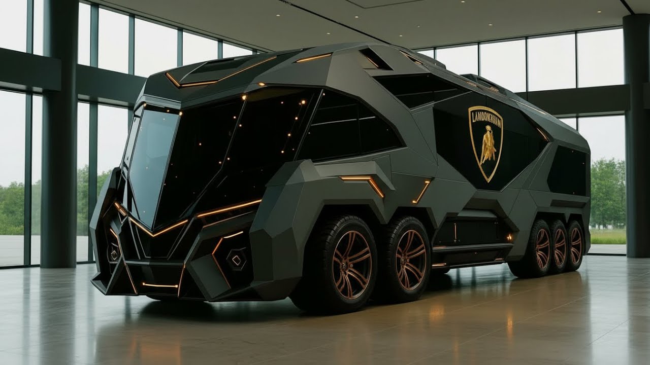 Этот автодом, созданный по мотивам Lamborghini, выглядит как суперкар на колесах.