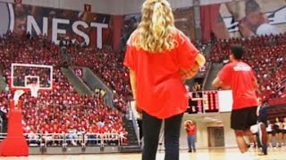 Student's half-court shot for free tuition