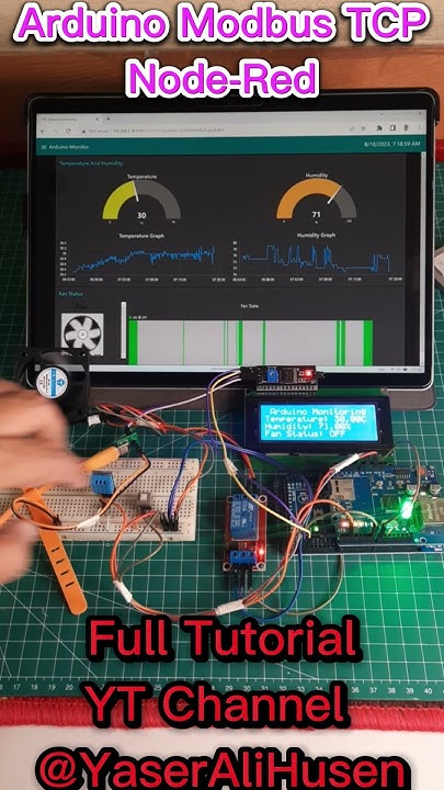 Arduino Modbus TCP to Node-Red Dashboard - YouTube