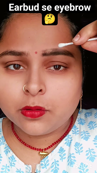 kya apne kv earbud se eyebrow fix Kiya hai 🥴🤭☺️🤔😲 #tiktok #eyebrows #bome#viral #trending