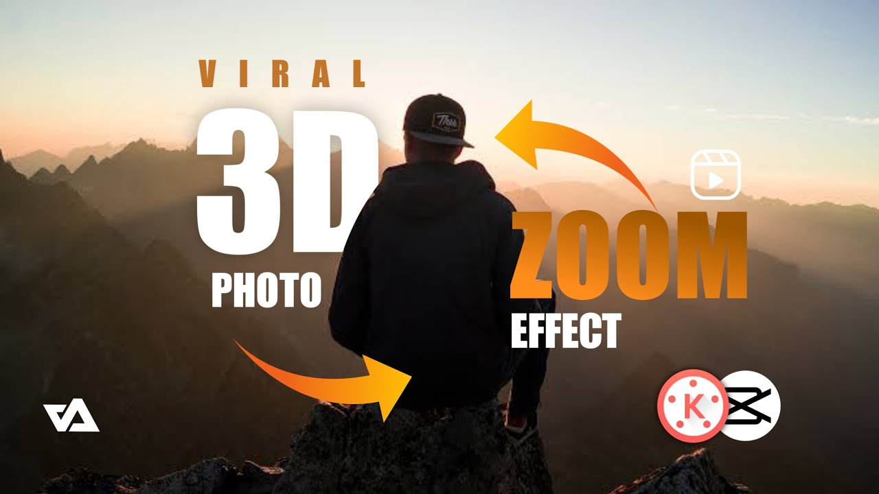 3D photo zoom effect on mobile 🔥 3d photo viral reel editing Kinemaster