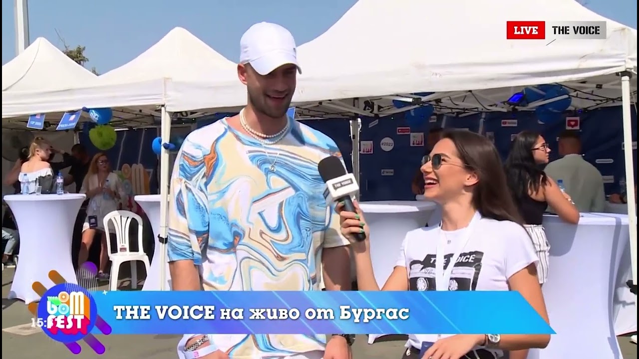 THE VOICE на живо от TEEN BOOM FEST 2022 Бургас: Интервю с Атанас Колев след саундчека [13]