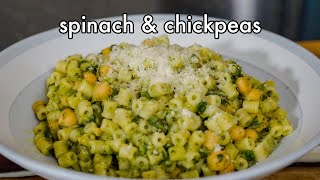 Pasta with Spinach and Chickpeas