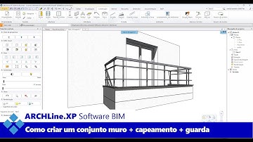 Como Criar Conjuntos de Guarda-Corpos com Murete, Capeamente e Guardas no Software BIM ARCHLine.XP
