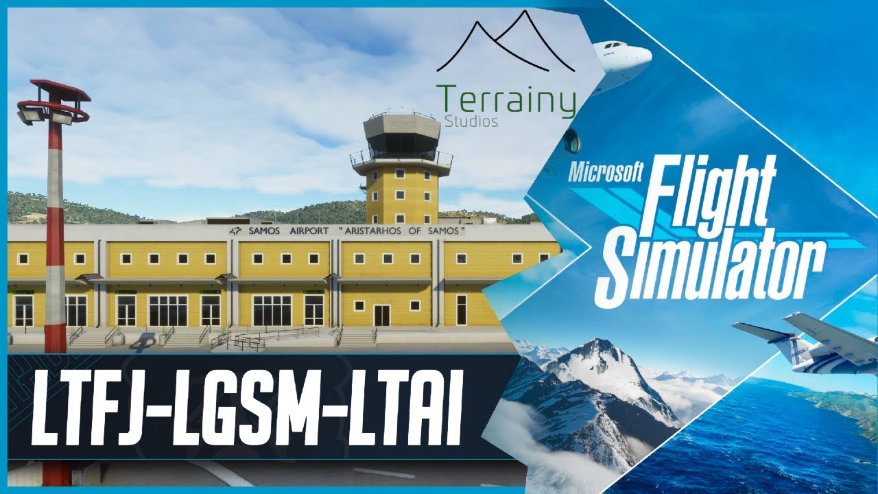 Microsoft Flight Simulator LIVE | Tough Samos Greece Visual Approach ...