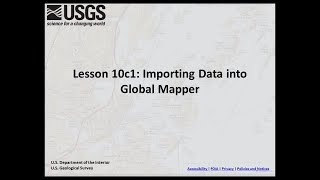 Lesson 10c1 - Importing Data into Global Mapper