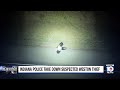 Drone video shows moments Weston jewelry heist suspect is captured in Indiana