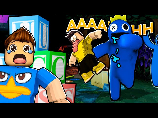 ENCONTRAMOS O AZUL BABÃO E TEMOS QUE NOS ESCONDER NO ROBLOX!! (Rainbow  Friends) 