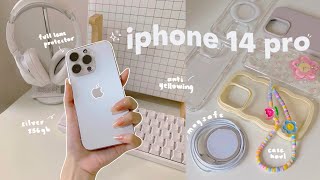 iPhone 14 Pro (silver) 🌸 unboxing, accessories, camera test, iphone xs max comparison