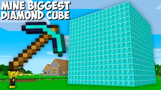 How to MINE BIGGEST DIAMOND CUBE in Minecraft ? SUPER BIG DIAMOND BLOCK ! screenshot 5