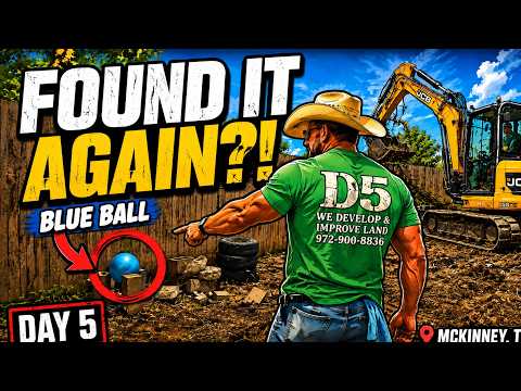 Video thumbnail: Bye Bye Blue Ball! | Land Clearing Day 5 in McKinney, TX