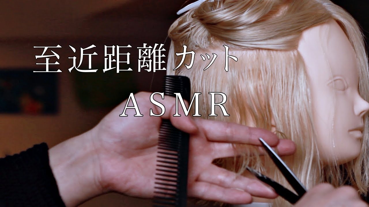 【ASMR/音フェチ】現役美容師の1時間耐久至近距離ヘアカットASMR【ハサミ】【声なし/No Talking】【hair cut】【sleepy】【睡眠】【作業用】