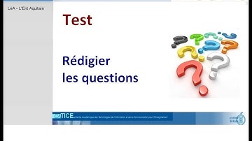 Moodle : Créer les questions du test - QCM à choix unique et Mot manquant