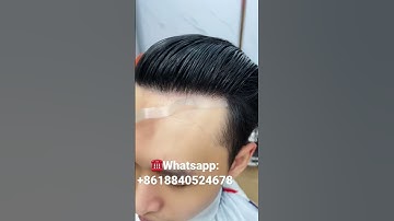Human hair toupee for men thin skin hair systems natural hairline US free shipping