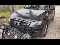 Audi VW broken hood latch cable how to open hood snapped release A4 A5 A6 Q5 etc.
