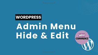 Admin Menu Hide & Edit | WordPress Bangla Tutorial | 2024 | AMI MASUD