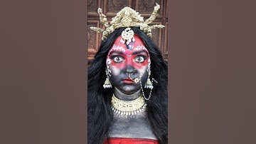 🌑 Maa Kaalratri Transition | Navratri Day 7 Look | Fierce Devi Avatar 🌑