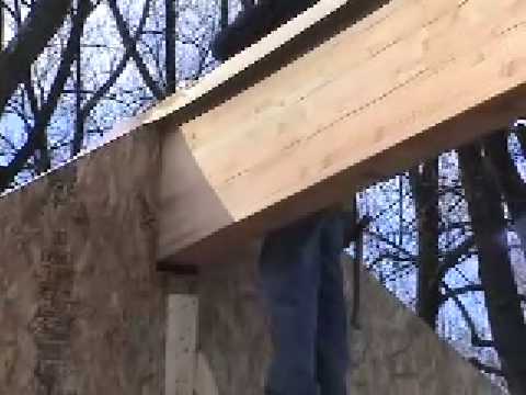 SIPS Ridge Beam Installation - YouTube