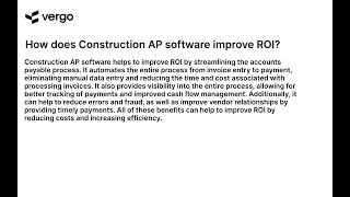 Boosting ROI with Construction AP Software