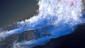 Waterfall+with+Naiad,+45+million+particles HD