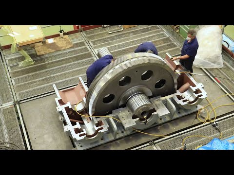 NAVANTIA Turbinas (Ferrol): Time-Lapse Montaje Engranaje Reductor de Babor (Programa Corbetas AS)