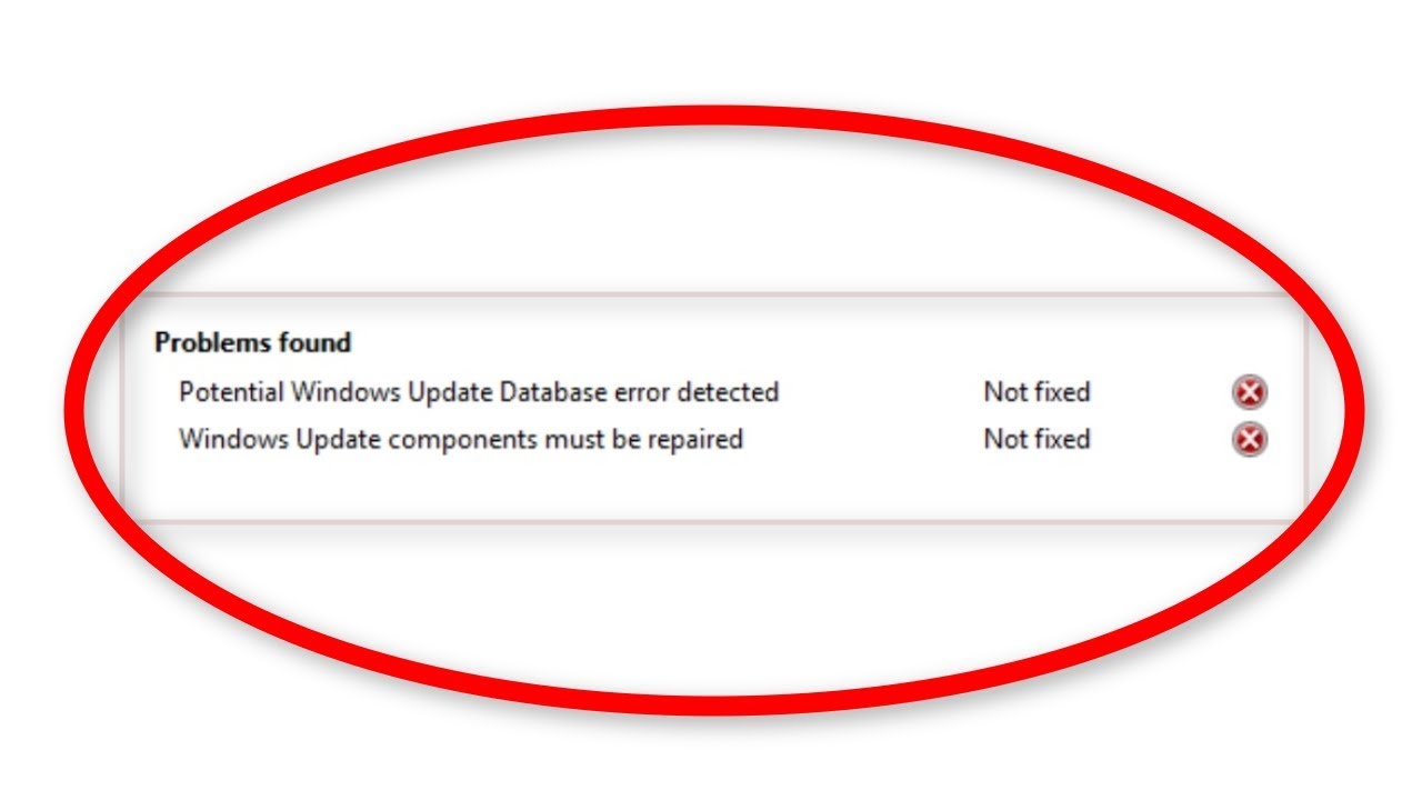 repair windows update database corruption not fixed repair windows update database corruption not fixed