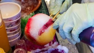 RAINBOW Shaved Ice with Ice Cream - Dessert Street Food