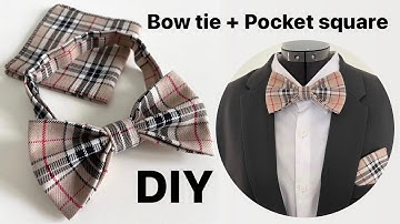 How to make bow tie and pocket square, Men’s bow tie sewing tutorial, handmade Bow DIY, Anita Benko