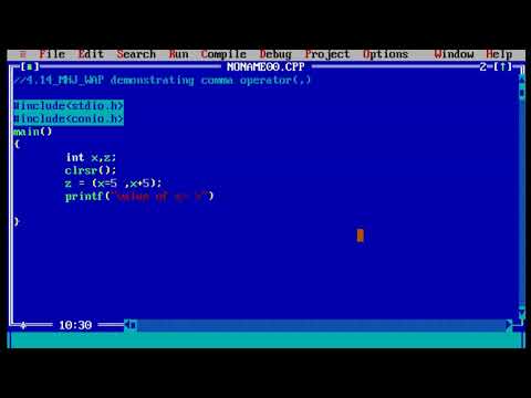 4.14 MHJ  WAP demonstrating comma operator,
