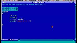 4.14 MHJ  WAP demonstrating comma operator,