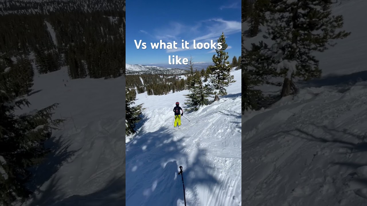 What skiing a jump feels like vs what it looks like 