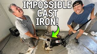 This Cast Iron Pipe RUINED Our Work Day.. Rough Plumbing BEGINS!  THE SHOP Part 2