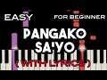 Pangako sayo  lyrics   rey valera  slow  easy piano