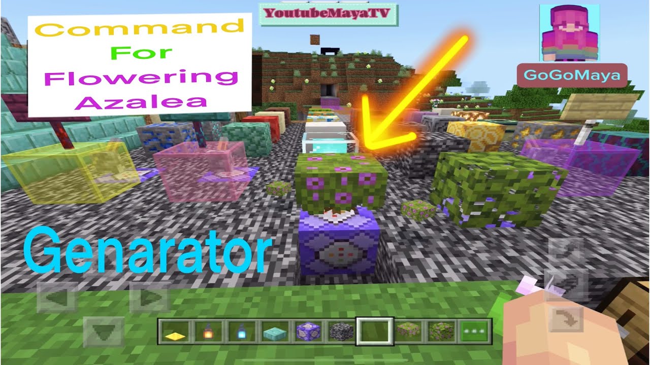 What is the Command For Minecraft Flowering Azalea For Skygen Repeat Command Block Generator