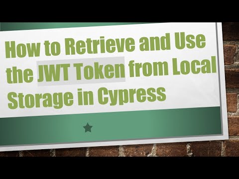How to Retrieve and Use the JWT Token from Local Storage in Cypress