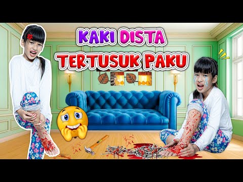 KAKI DISTA TERTUSUK PAKU SAMPE KELUAR BANYAK DARAH😱!! SEMUA GARA-GARA PAK KUMIS😩 #trending