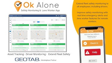 Ok Alone & Geotab - Safety Monitoring & Lone Worker App - Available in the Geotab Marketplace