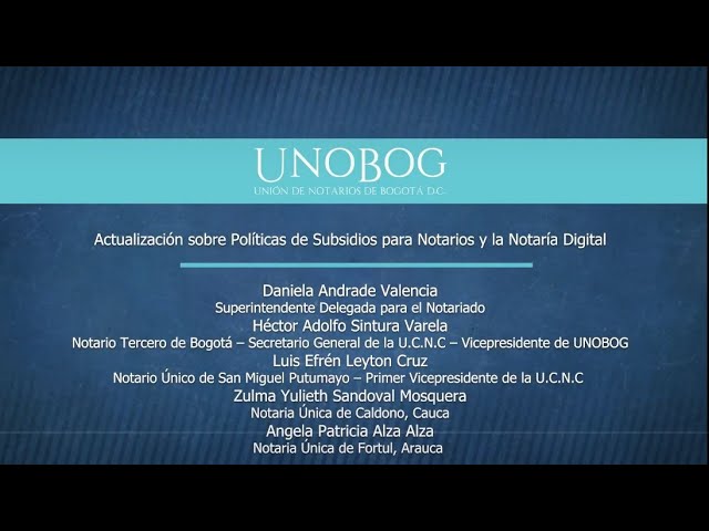 Presentación: Actualización Sobre Políticas de Subsidios para Notarios y la Notaría Digital