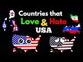 Countries that lovehate usa