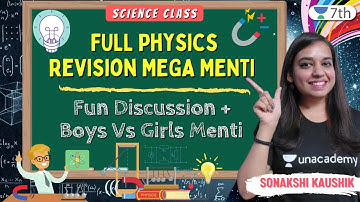 FULL Physics Revision MEGA MENTI Fun Discussion + Boys Vs Girls Menti | Science | Sonakshi Kaushik