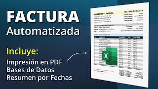 Create automated invoices in Excel with databases and PDF printing
