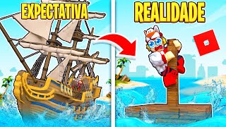 Expectativa vs Realidade para um NOOB no Build a Boat Roblox😅