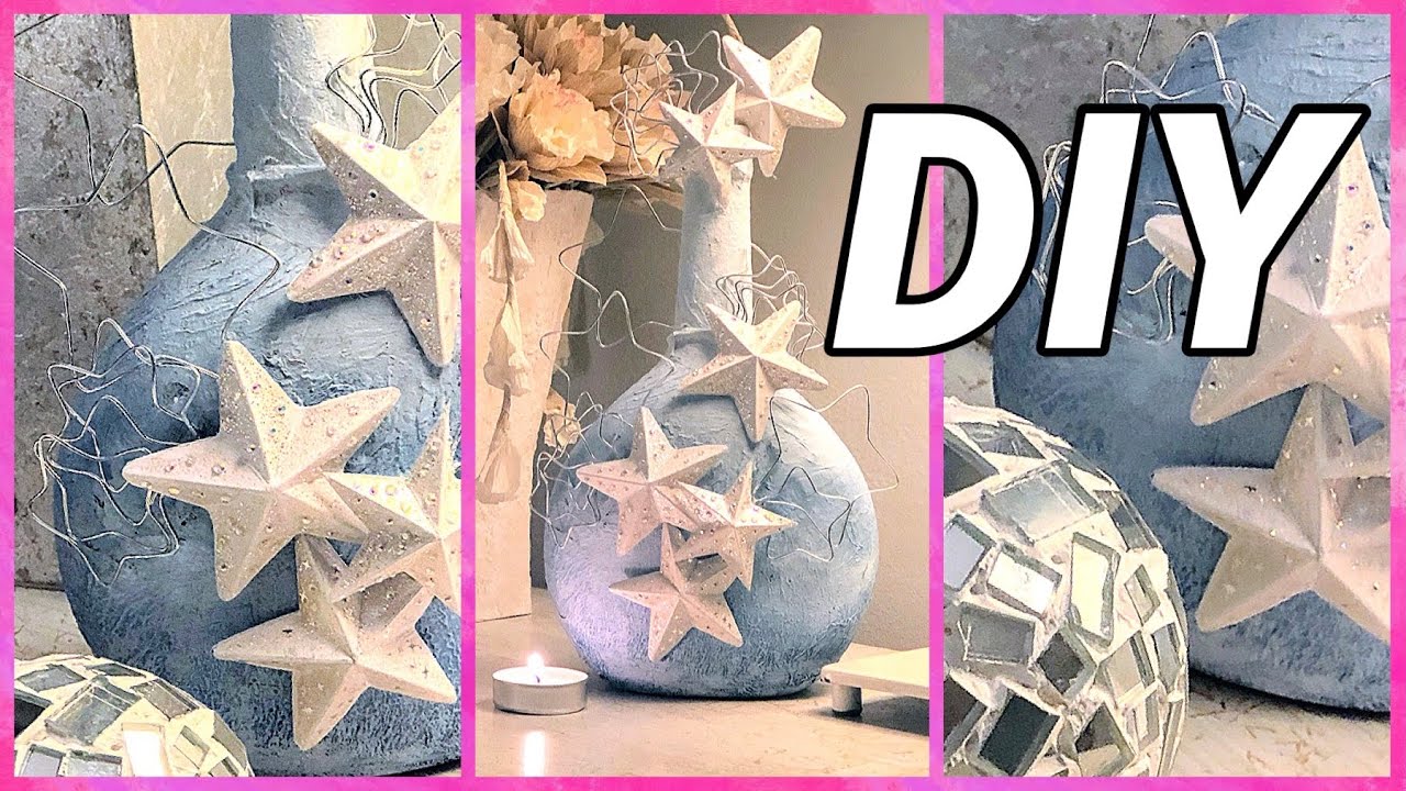 COMO RECICLAR UNA BOTELLA CON PAPEL/ RECICLAJE CREATIVO / YOBANKA ART