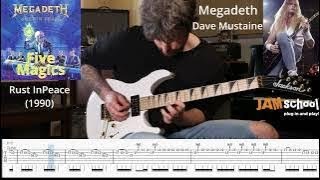 Megadeth Five Magics  Guitar Solo Dave Mustaine With TAB Resimi