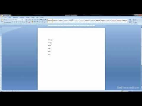 SoftwareHow - How to sort words alphabetically in MS Word 2007