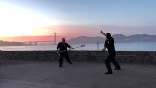 Hung Gar Daggers vs Spear - Sifu Michael Goodwin & Sifu Nigel Goodwin