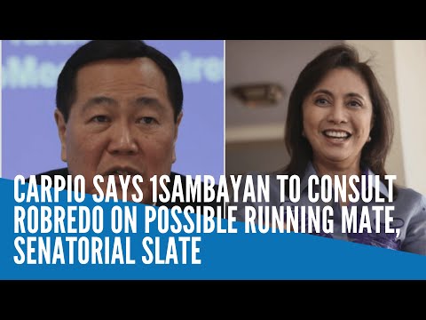 Carpio says 1Sambayan to consult Robredo on possible running mate, senatorial slate