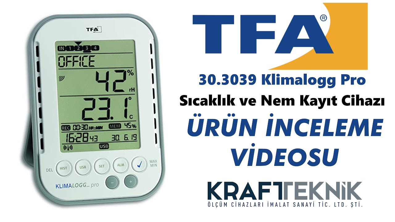 TFA KlimaLogg Pro Plus | Registrador De Temperatura Y Humedad Con 4 Sensores | Incluye Software Y Conexión USB